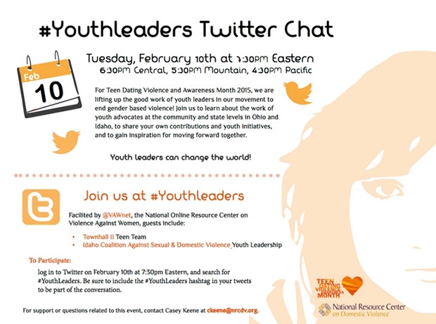 Teen Dating Violence and Awareness Month 2015 - #YouthLeaders Twitter Chat