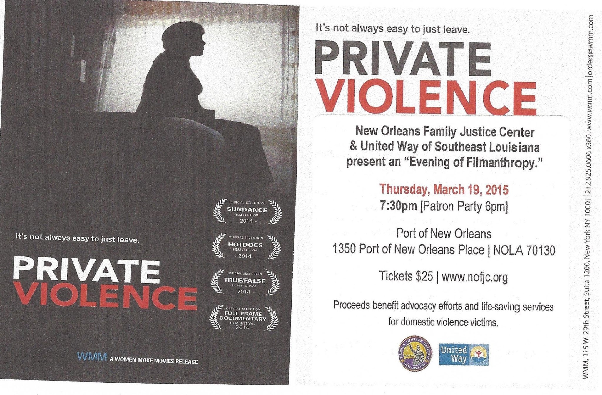 An Evening of Filmanthropy - "Private Violence"