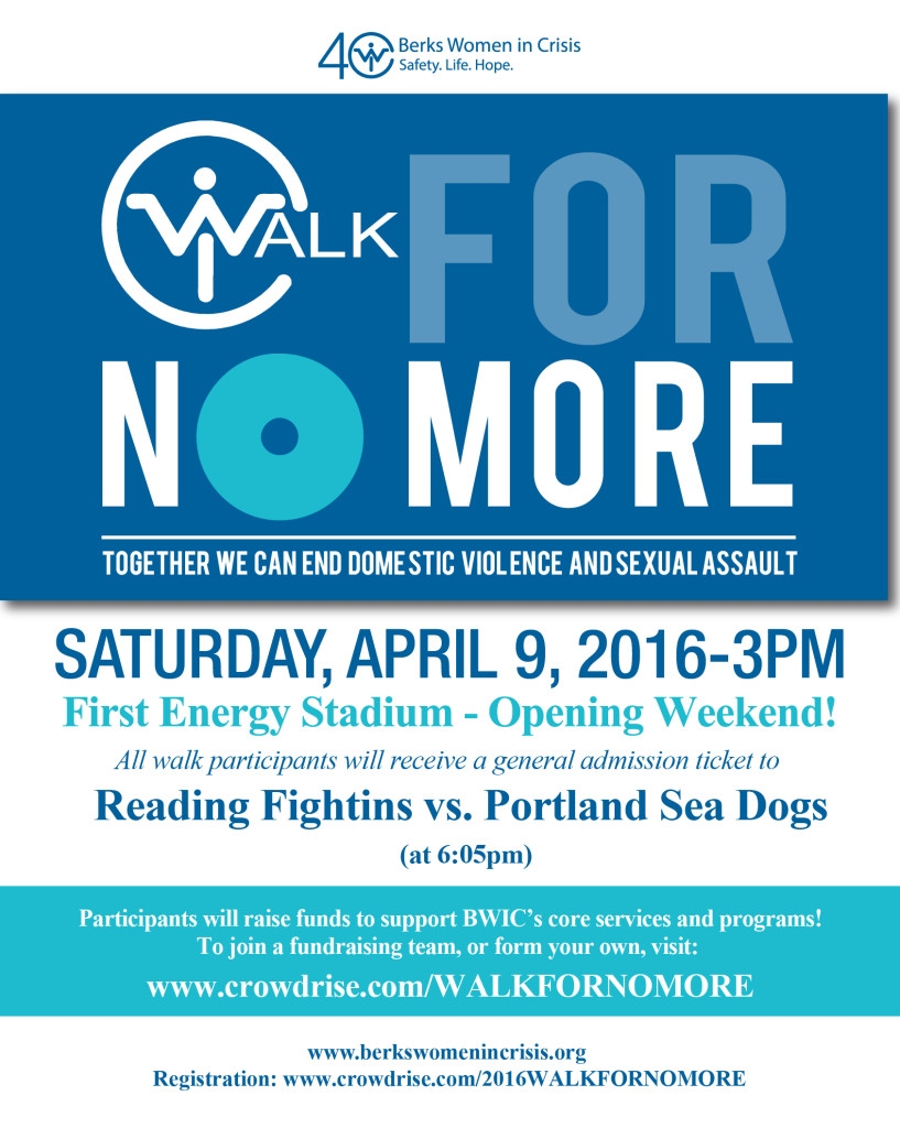 2nd Annual WALK FOR NO MORE: Together We Can End Domestic Violence and Sexual Assault