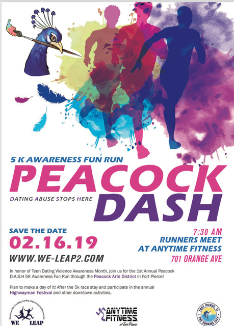 Peacock Dash 5K DASH    *Dating Abuse Stops Here!