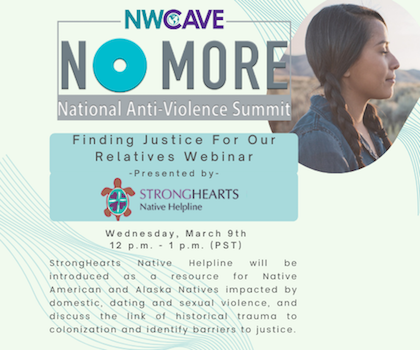 NO MORE Summit: Finding Justice For Our Relatives Webinar